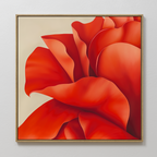 Crimson Bloom Whisper – red botanical canvas wall art print by Aspire Prints