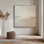 Whispering Sands at First Light Canvas Print – beige and white desert canvas wall art print by Aspire Prints