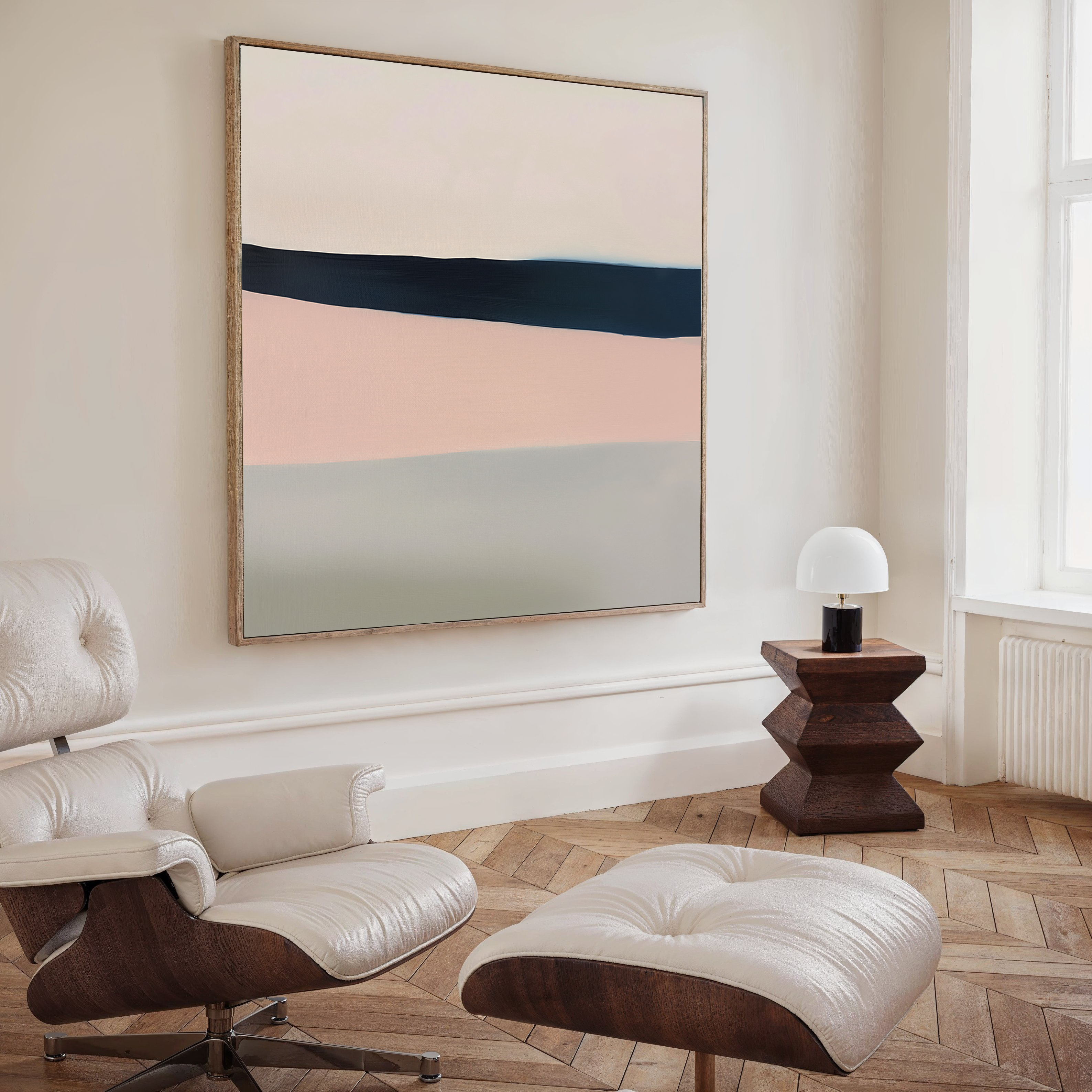 Whispers of the Tide – blue abstract canvas wall art print by Aspire Prints