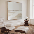 Whispering Hollow – beige and white landscape canvas wall art print by Aspire Prints