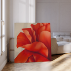 Crimson Bloom Whisper – red botanical canvas wall art print by Aspire Prints