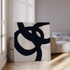 Ink & Ember – black abstract canvas wall art print by Aspire Prints