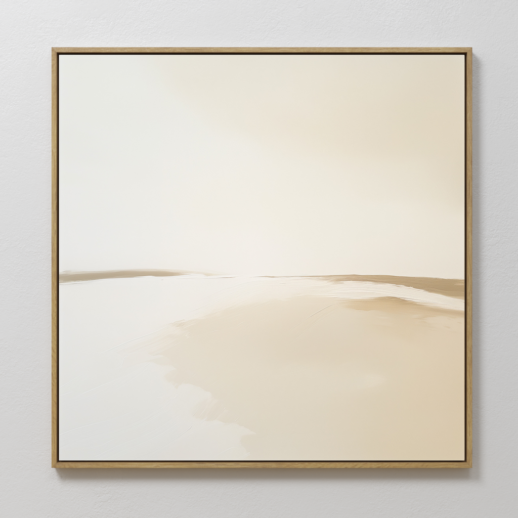 Whispering Sands at First Light Canvas Print – beige and white desert canvas wall art print by Aspire Prints