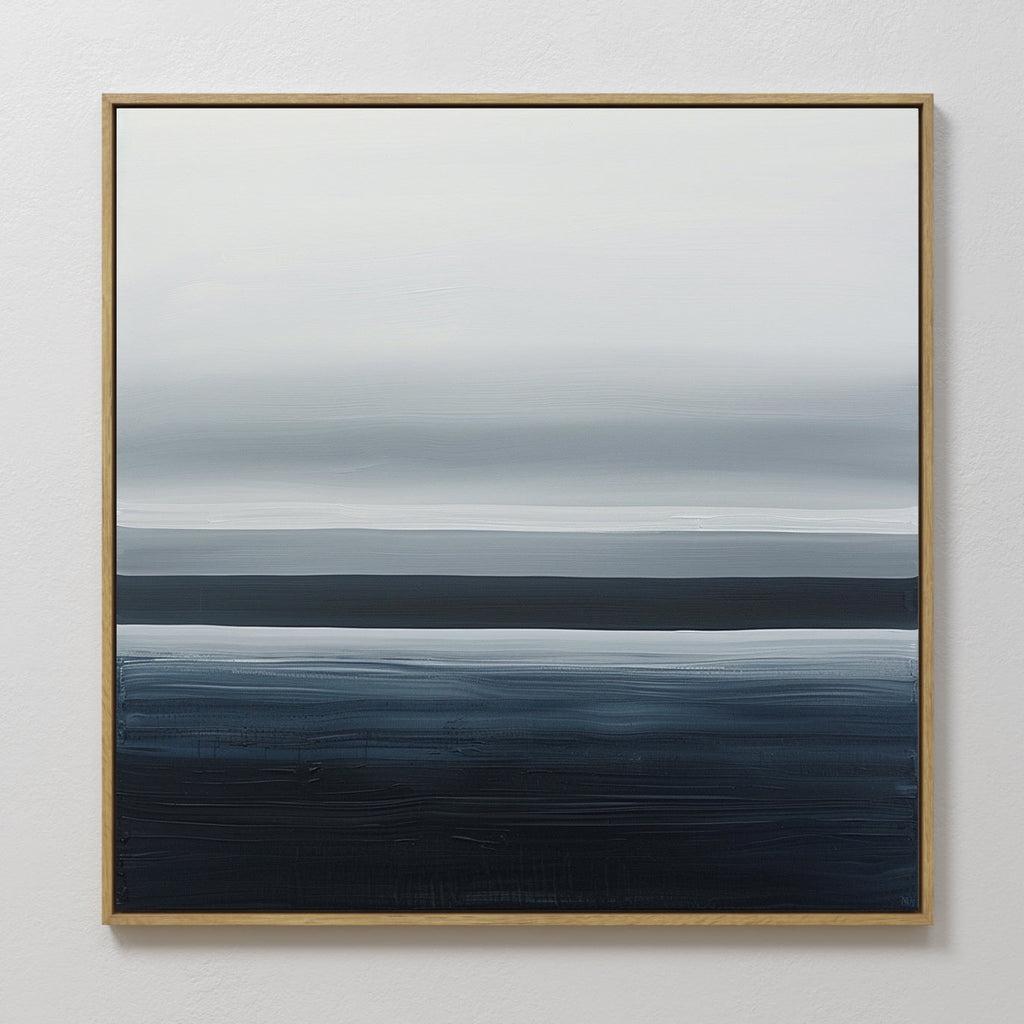 Tide Whisper – blue coastal canvas wall art print by Aspire Prints