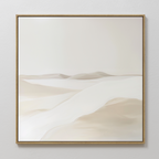 Whispering Hollow – beige and white landscape canvas wall art print by Aspire Prints
