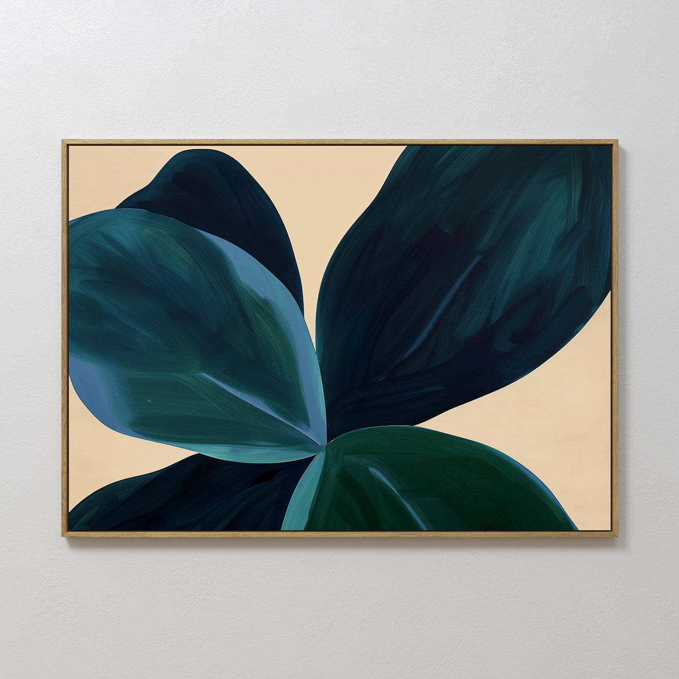 Midnight Tide – blue botanical canvas wall art print by Aspire Prints