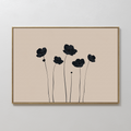 Whispers in Bloom – beige and white botanical canvas wall art print by Aspire Prints
