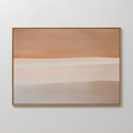 Whispers of the Dunes – beige and white abstract canvas wall art print by Aspire Prints