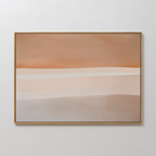 Whispers of the Dunes – beige and white abstract canvas wall art print by Aspire Prints
