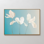 Whispers of Bloom in Twilight – blue botanical canvas wall art print by Aspire Prints