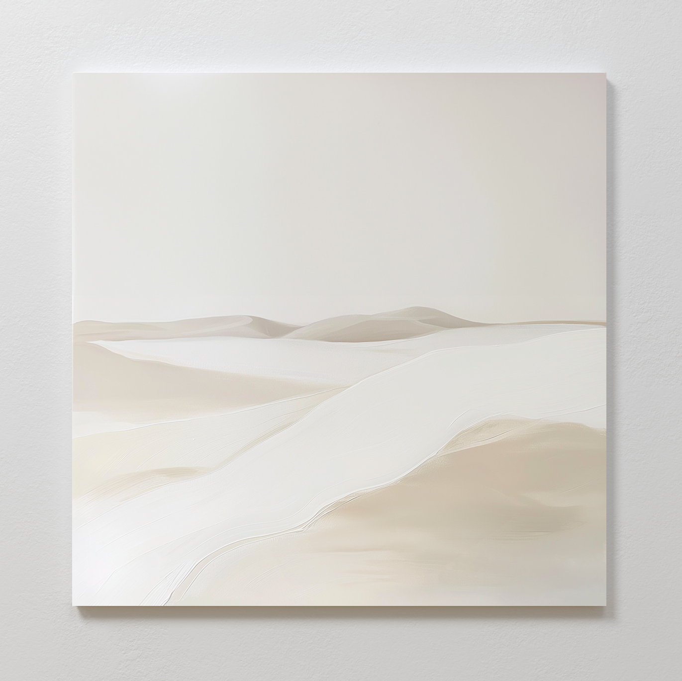 Whispering Hollow – beige and white landscape canvas wall art print by Aspire Prints