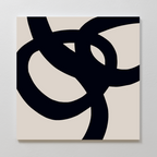 Ink & Ember – black abstract canvas wall art print by Aspire Prints