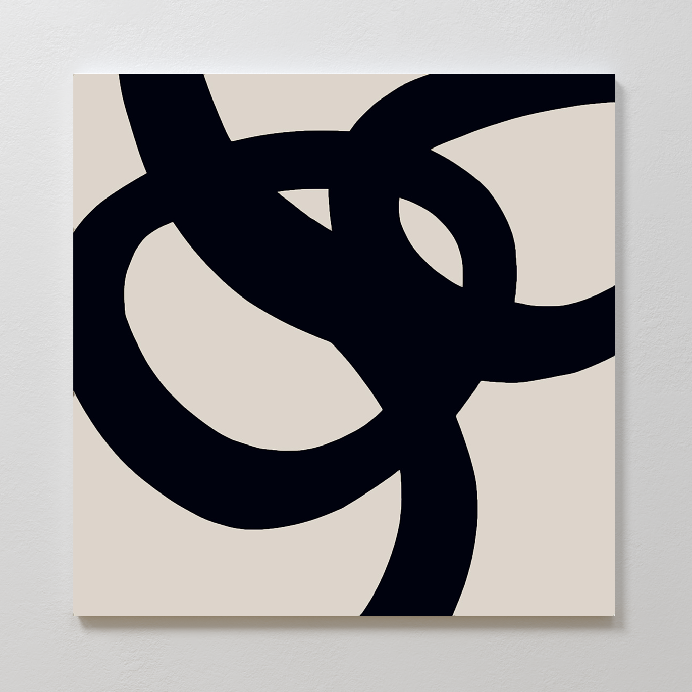 Ink & Ember – black abstract canvas wall art print by Aspire Prints