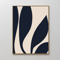Midnight Foliage Whisper – blue botanical canvas wall art print by Aspire Prints