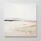 Whispering Hollow – beige and white landscape canvas wall art print by Aspire Prints