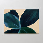 Midnight Tide – blue botanical canvas wall art print by Aspire Prints