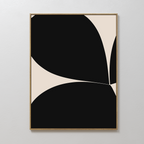 Shadow Fern Whisper – black botanical canvas wall art print by Aspire Prints