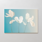 Whispers of Bloom in Twilight – blue botanical canvas wall art print by Aspire Prints
