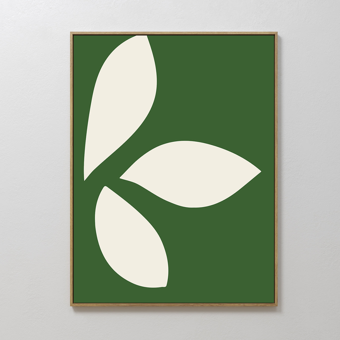 Whispering Fronds in Emerald Hush – green botanical canvas wall art print by Aspire Prints