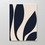 Midnight Foliage Whisper – blue botanical canvas wall art print by Aspire Prints