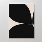Shadow Fern Whisper – black botanical canvas wall art print by Aspire Prints