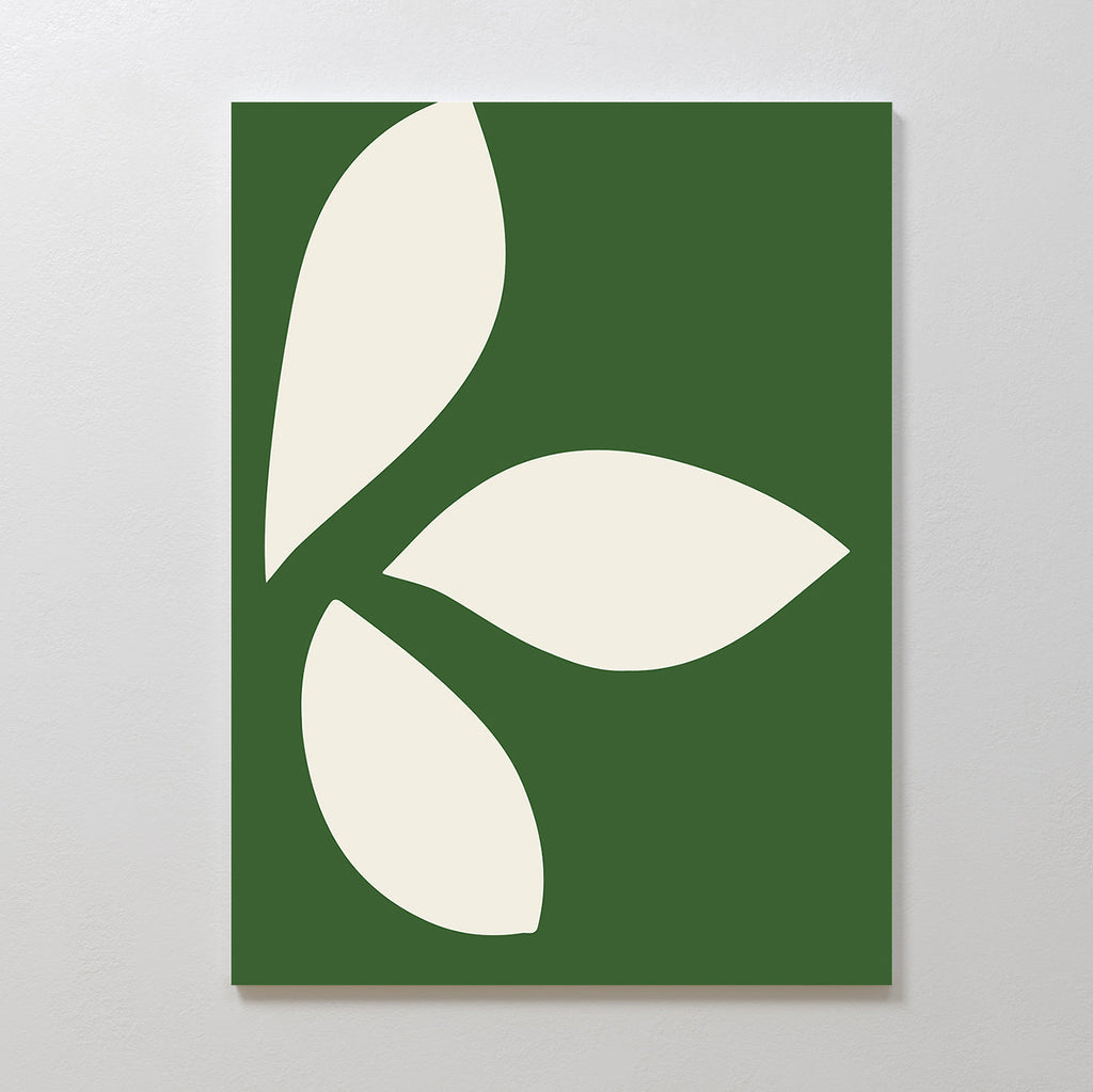 Whispering Fronds in Emerald Hush – green botanical canvas wall art print by Aspire Prints