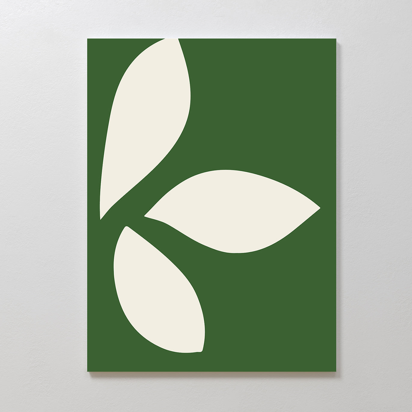 Whispering Fronds in Emerald Hush – green botanical canvas wall art print by Aspire Prints