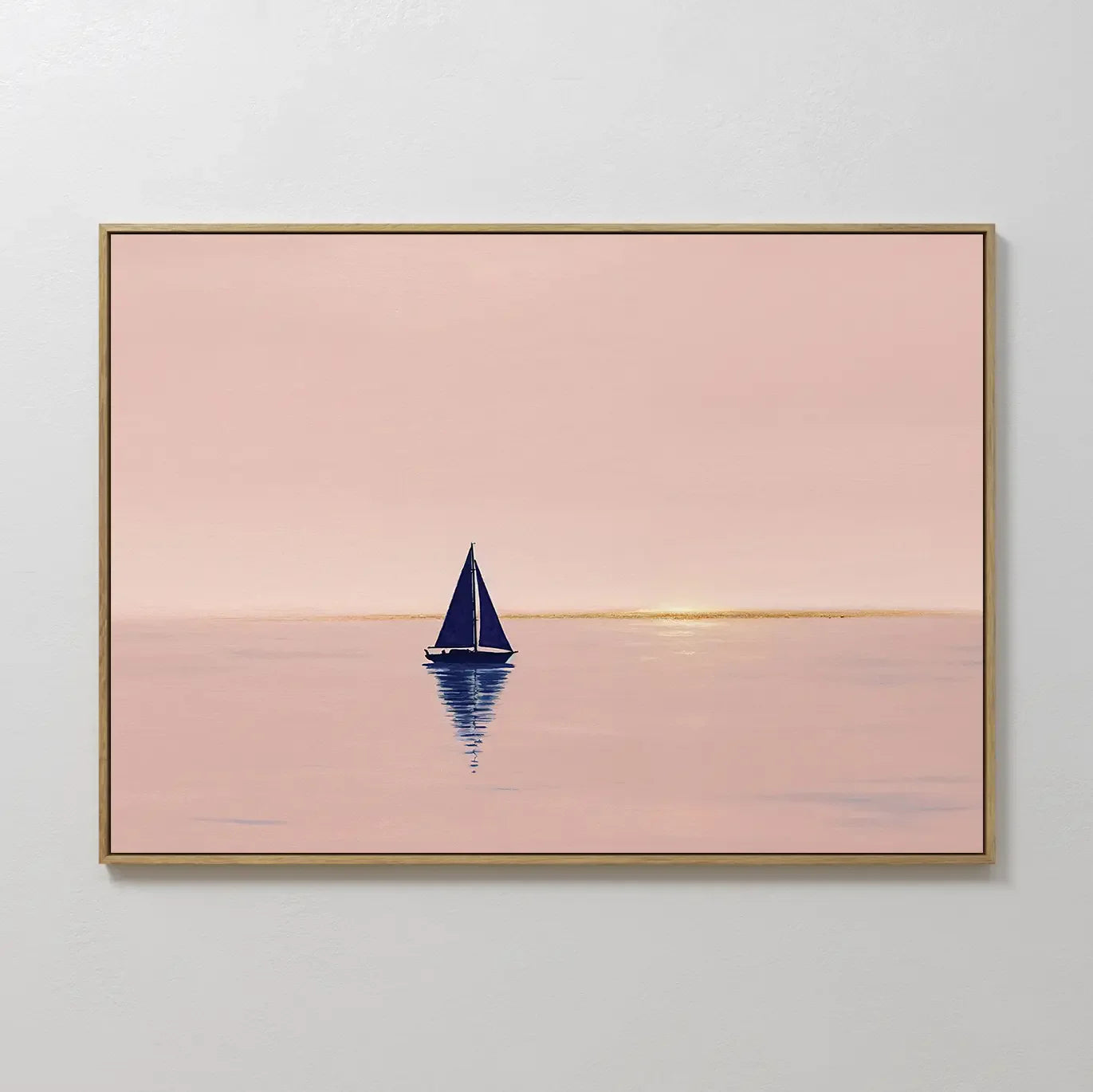 Whispers of Rose Harbor – blush pink vintage canvas wall art print by Aspire Prints