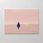Whispers of Rose Harbor – blush pink vintage canvas wall art print by Aspire Prints