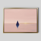 Whispers of Rose Harbor – blush pink vintage canvas wall art print by Aspire Prints