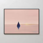 Whispers of Rose Harbor – blush pink vintage canvas wall art print by Aspire Prints