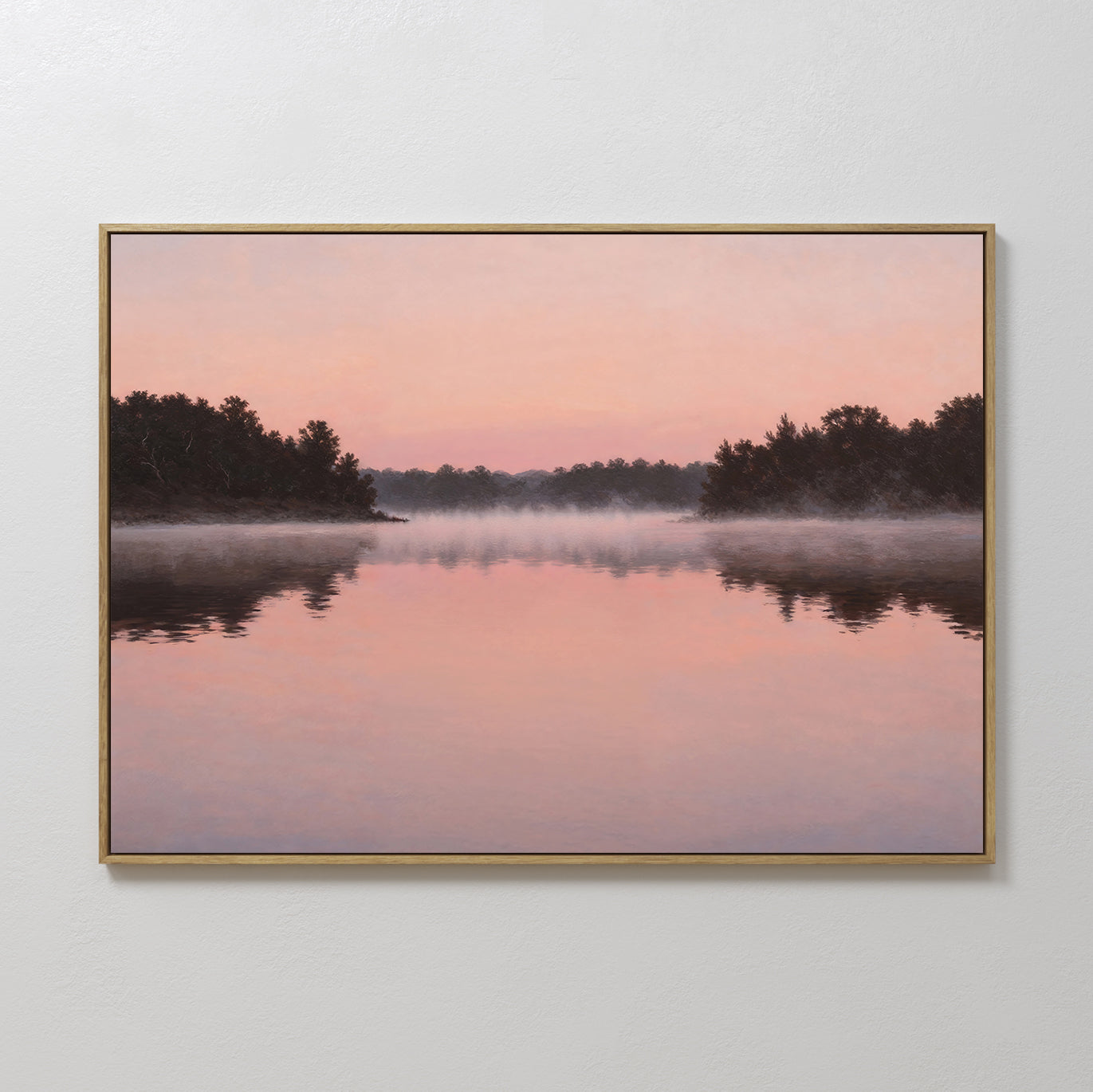 Whispers Across Rose Water Canvas Print – blush pink vintage canvas wall art print by Aspire Prints