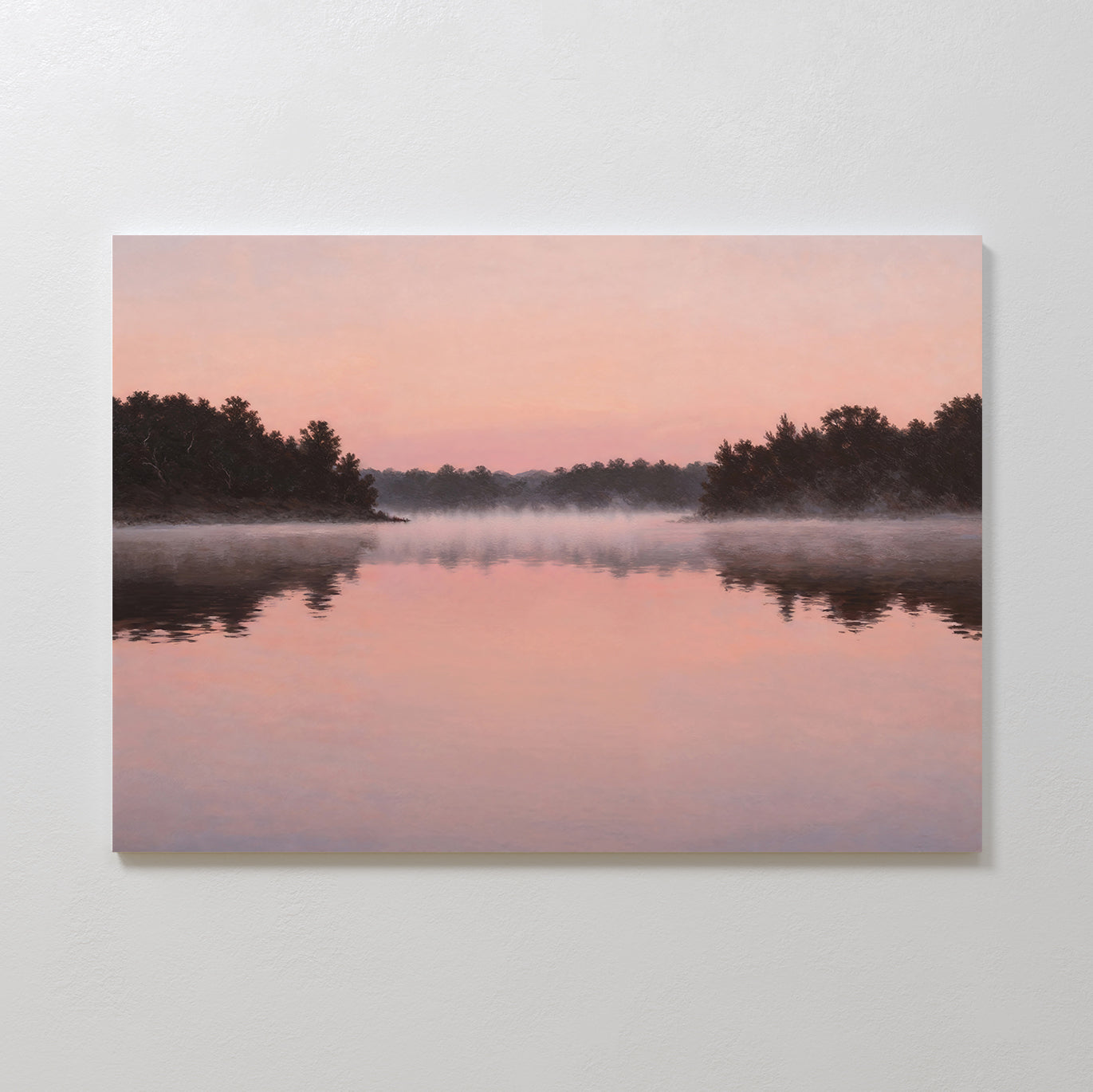 Whispers Across Rose Water Canvas Print – blush pink vintage canvas wall art print by Aspire Prints