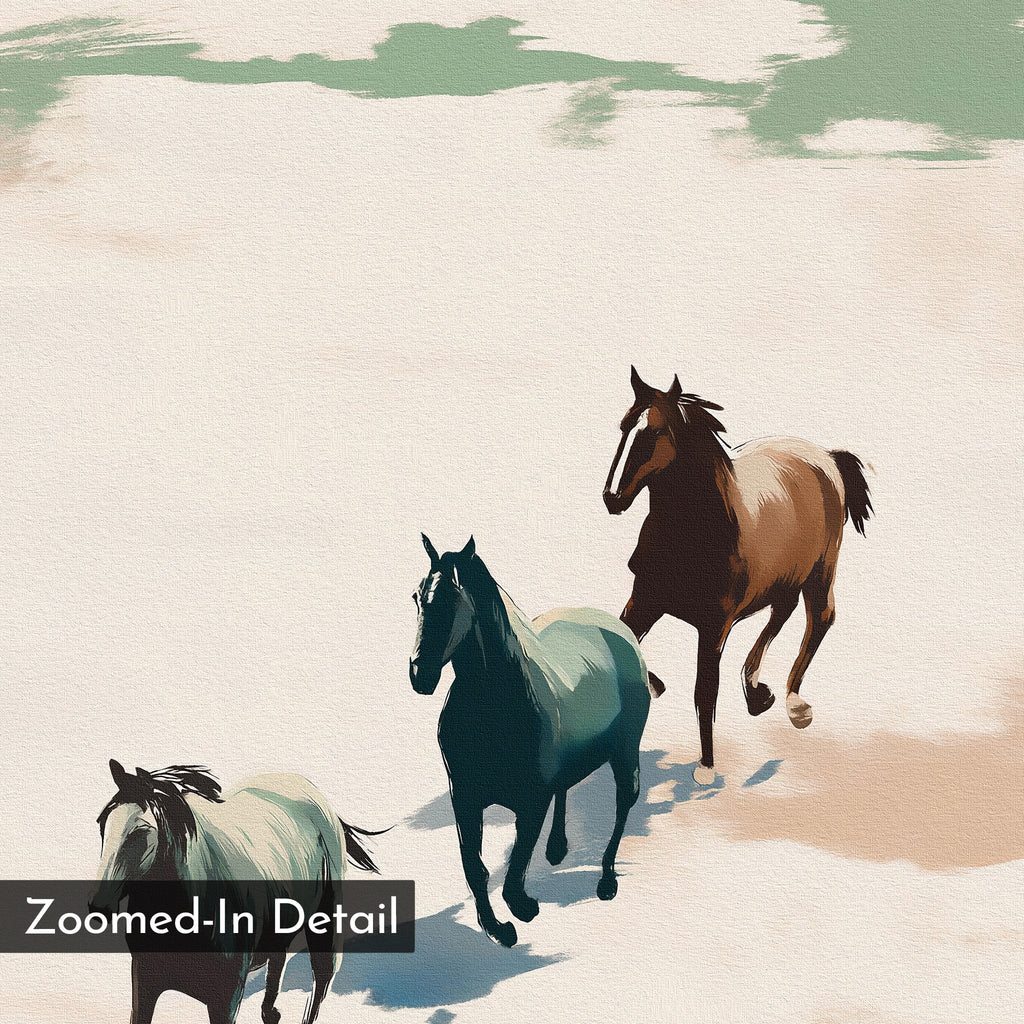 Wild Hearts at Dawn – neutral-toned wildlife canvas wall art print by Aspire Prints