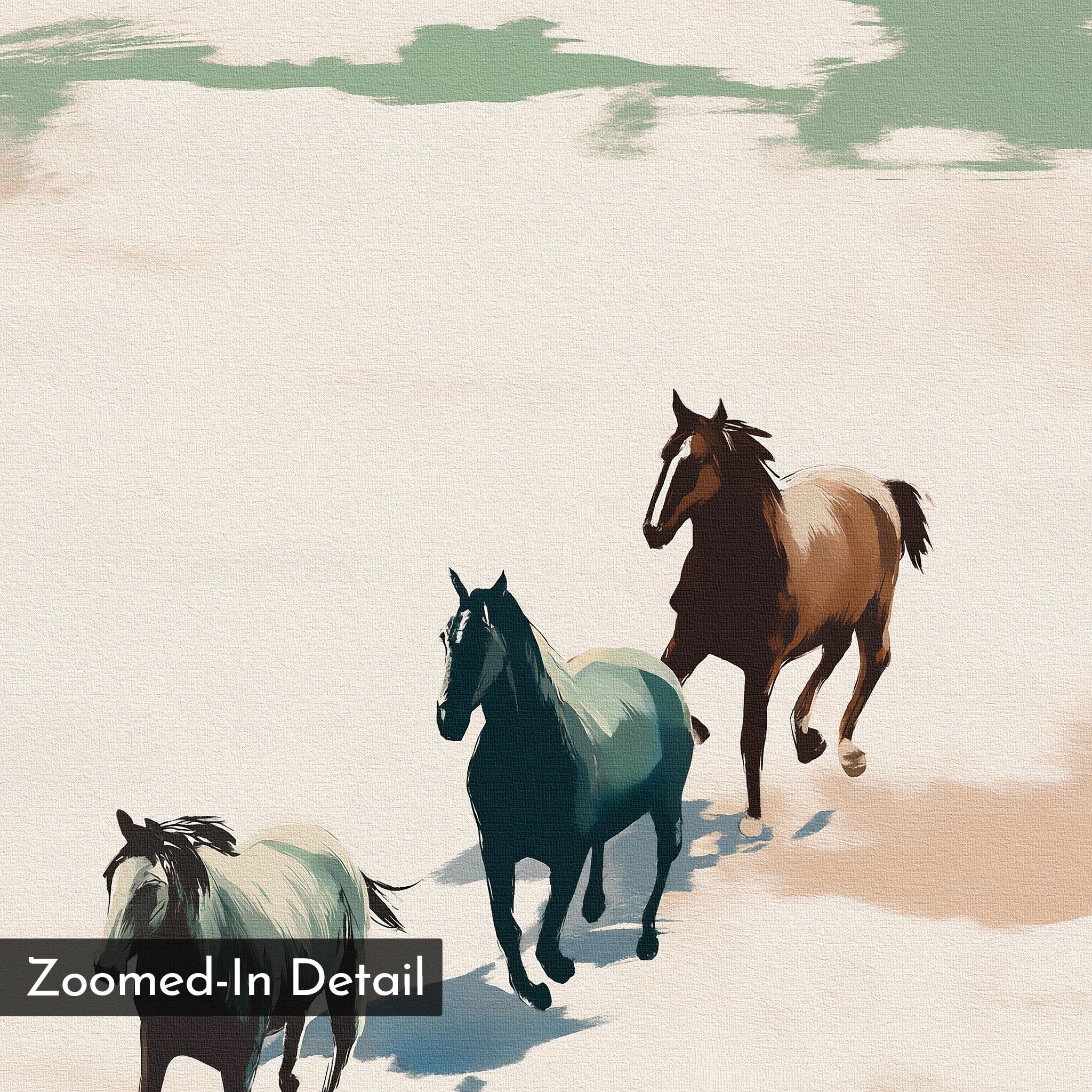 Wild Hearts at Dawn – neutral-toned wildlife canvas wall art print by Aspire Prints