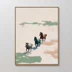 Wild Hearts at Dawn – neutral-toned wildlife canvas wall art print by Aspire Prints