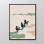 Wild Hearts at Dawn – neutral-toned wildlife canvas wall art print by Aspire Prints