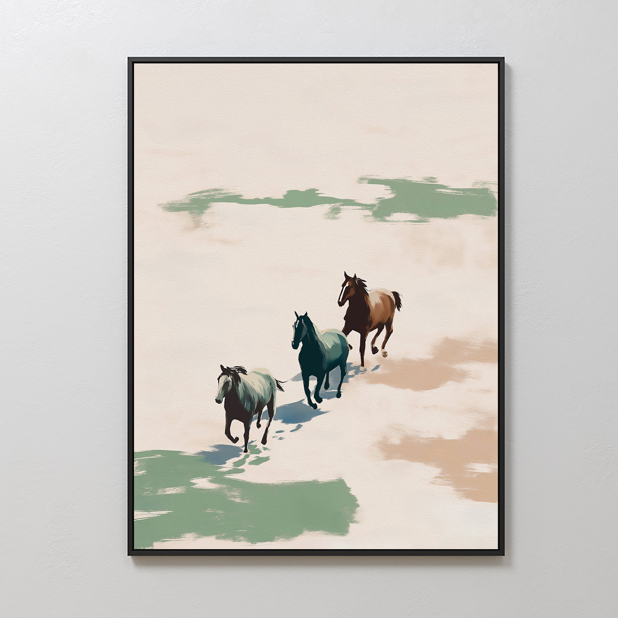 Wild Hearts at Dawn – neutral-toned wildlife canvas wall art print by Aspire Prints