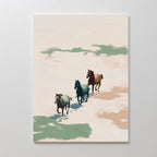 Wild Hearts at Dawn – neutral-toned wildlife canvas wall art print by Aspire Prints
