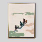 Wild Hearts at Dawn – neutral-toned wildlife canvas wall art print by Aspire Prints
