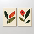 Whispers of the Wildwood – Set of 2 Canvas Prints set of 2 – green botanical canvas wall art by Aspire Prints