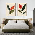 Whispers of the Wildwood – Set of 2 Canvas Prints set of 2 – green botanical canvas wall art by Aspire Prints