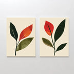 Whispers of the Wildwood – Set of 2 Canvas Prints set of 2 – green botanical canvas wall art by Aspire Prints