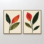 Whispers of the Wildwood – Set of 2 Canvas Prints set of 2 – green botanical canvas wall art by Aspire Prints