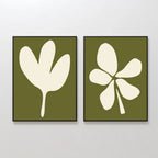 Whispers in Sage – Set of 2 Canvas Prints set of 2 – green botanical canvas wall art by Aspire Prints