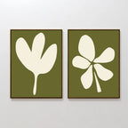 Whispers in Sage – Set of 2 Canvas Prints set of 2 – green botanical canvas wall art by Aspire Prints