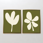 Whispers in Sage – Set of 2 Canvas Prints set of 2 – green botanical canvas wall art by Aspire Prints