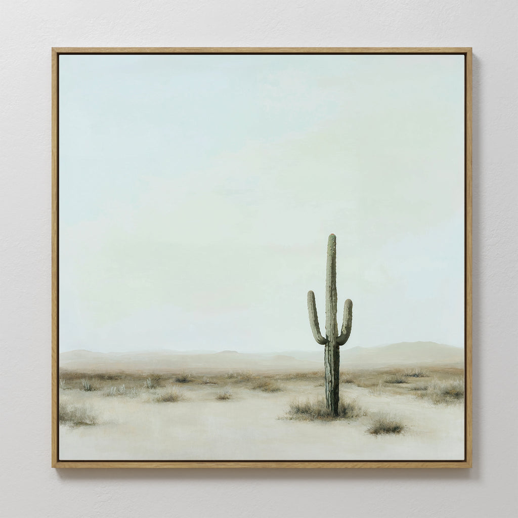 Sentinel of the Quiet Dawn – neutral-toned desert canvas wall art print by Aspire Prints