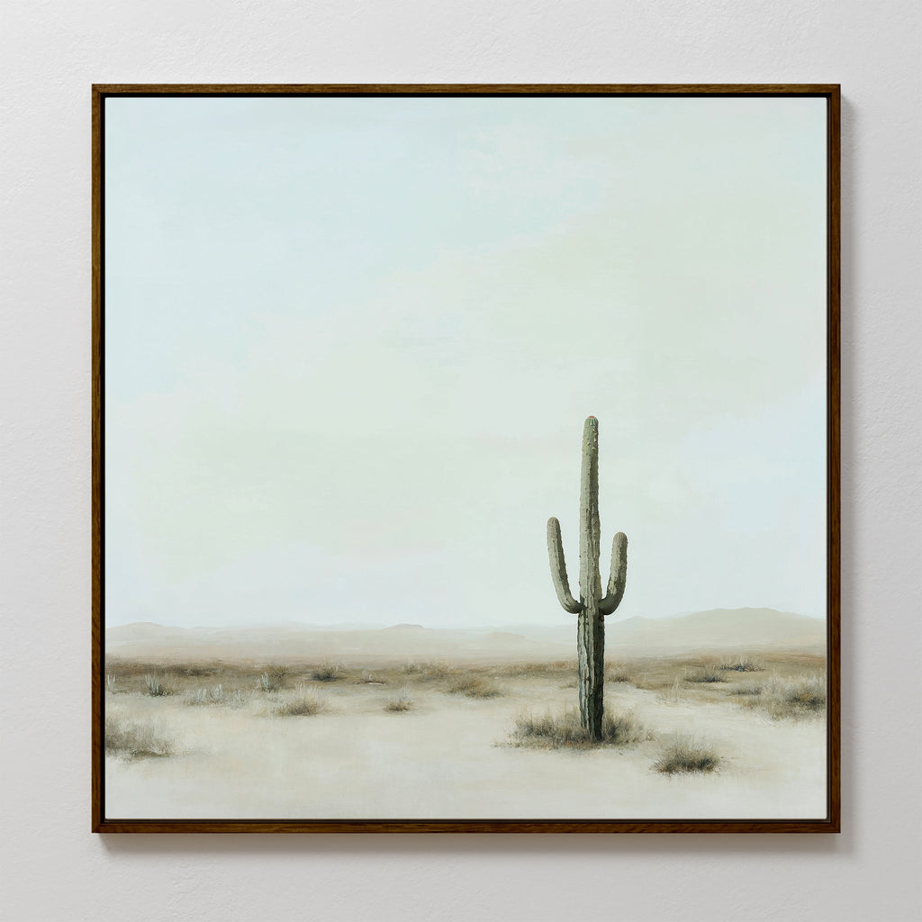 Sentinel of the Quiet Dawn – neutral-toned desert canvas wall art print by Aspire Prints