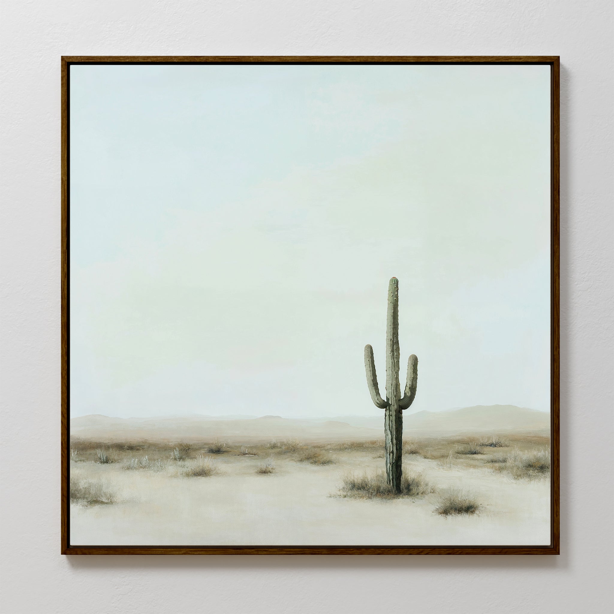 Sentinel of the Quiet Dawn – neutral-toned desert canvas wall art print by Aspire Prints